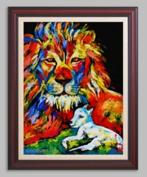 The Lion & The Lamb by Janet Hyun - 6 Framed & Unframed Options