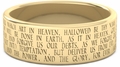 The Lord's Prayer Bible Verse Wedding Band - 14k Yellow Gold