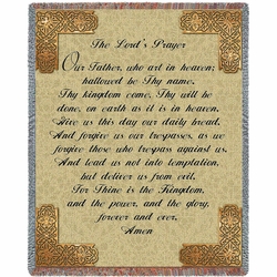 The Lord's Prayer Religious Tapestry Throw