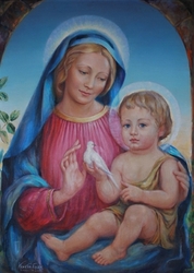 The Madonna and Child by Venetia and Daphne - 2 Unframed Options