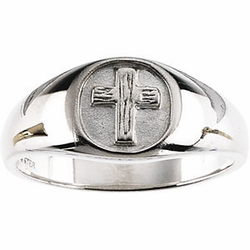 The Rugged Cross Sterling Silver Chastity Ring