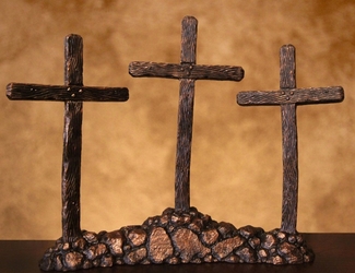 The Three Crosses On Calvary by Niels Andersen