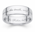 The Way, The Truth And The Life Bible Verse Wedding Band - 14k White Gold