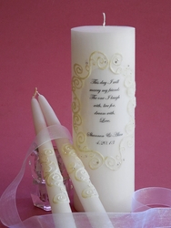 "This Day" Oval Lace 3x9 Unity/12" Tapers