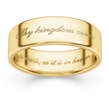 Thy Kingdom Come Bible Verse Wedding Ring - Yellow Gold