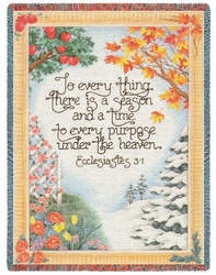 To Everything There is a Season Religious Tapestry Throw