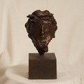 Untitled (Head Of Christ) Bronze Sculpture by J. Kirk Richards