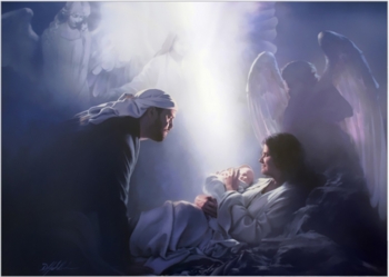 Unto Us A Child Is Born by Danny Hahlbohm - Unframed Christian Art