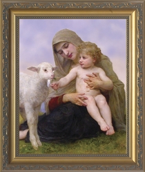 Virgin and the Lamb by William Adolphe Bouguereau - 5 Framed Options