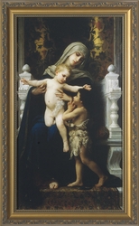 Virgin with Jesus and John the Baptist (Adoring) by William Adolphe Bouguereau - 3 Framed Options
