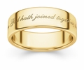What God Hath Joined Together Bible Verse Wedding Band - Yellow Gold