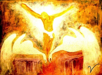 When the Angels Cried by Rod Hinson - Unframed Christian Art