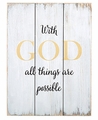 With God All Things Are Possible Wood Pallet Sign