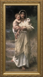 Young Shepherdess by William Adolphe Bouguereau - 5 Framed Options