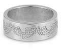 Your Love Is Better Than Wine Bible Verse Wedding Band - 14k White Gold