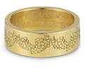 Your Love Is Better Than Wine Bible Verse Wedding Band - 14k Yellow Gold