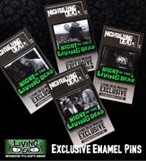 NIGHT OF THE LIVING DEAD Enamel Photo Scene Pins Set/4 Series 2- SOLD OUT