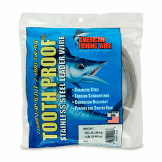 AFW Tooth Proof Stainless Steel Single Strand Leader Wire 30ft Coils