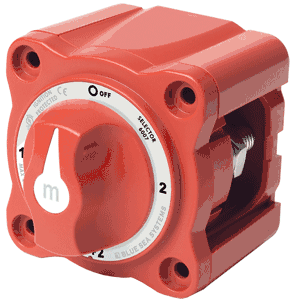 AIRSBOGE 6007 M-Series 4-Position Mini Dual Battery Selector Switch For Marine Boat