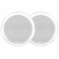 Fusion FM-F77RB FM Series 7.7" Flush Mount Round Marine Speakers - Black/White Grill - 200W