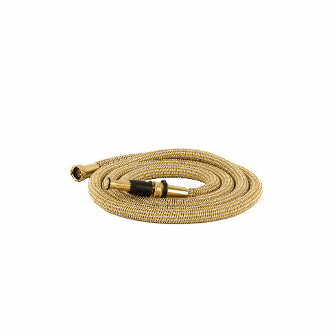 HoseCoil Expandable 25' Hose Kit PRO with Brass Twist Nozzle & Nylon Mesh Bag