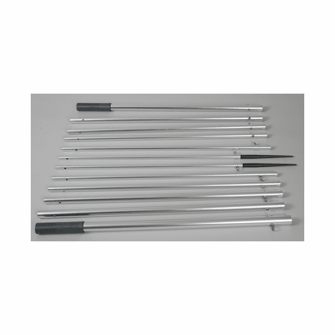 Lee's Tackle AP3519 - 18 ½ ft. Bright Silver Finish (Mk II) Outrigger Poles