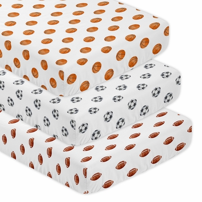 3 Pack Fitted Crib Sheets