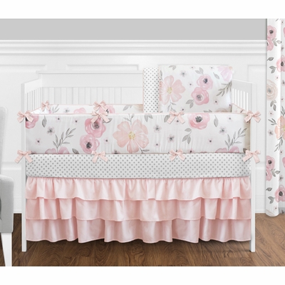 9 Piece Crib Bedding Sets with Bumper