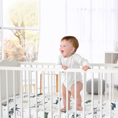 Airplane Green and Blue Collection 2 Pack Crib Sheets - alt image 3