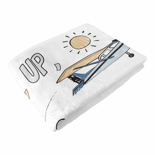 Airplane Green and Blue Collection Monthly Milestone Baby Blanket - alt image 5