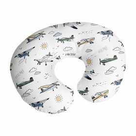 Airplane Green and Blue Collection Nursing Breastfeeding Pillow Cover