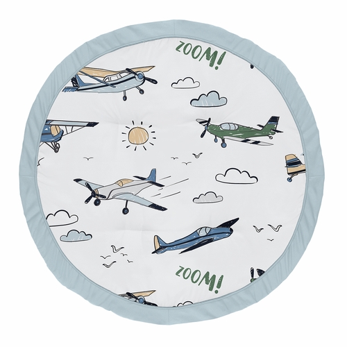 Airplane Green and Blue Collection Playmat