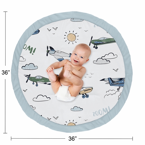 Airplane Green and Blue Collection Playmat - alt image 3