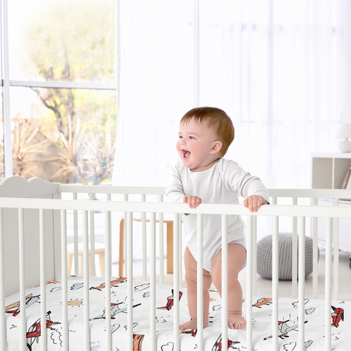 Airplane Red and Blue Collection 2 Pack Crib Sheets - alt image 3