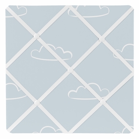 Airplane Red and Blue Collection Cloud Print Fabric Memo Board