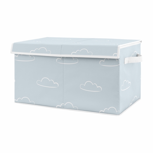 Airplane Red and Blue Collection Cloud Print Fabric Toy Bin Storage