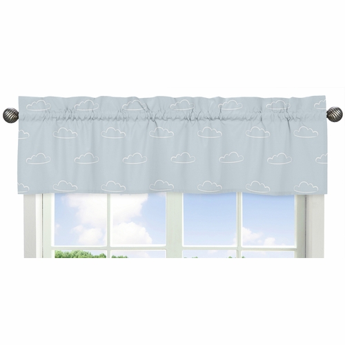 Airplane Red and Blue Collection Cloud Print Window Valance