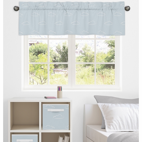 Airplane Red and Blue Collection Cloud Print Window Valance - alt image 1