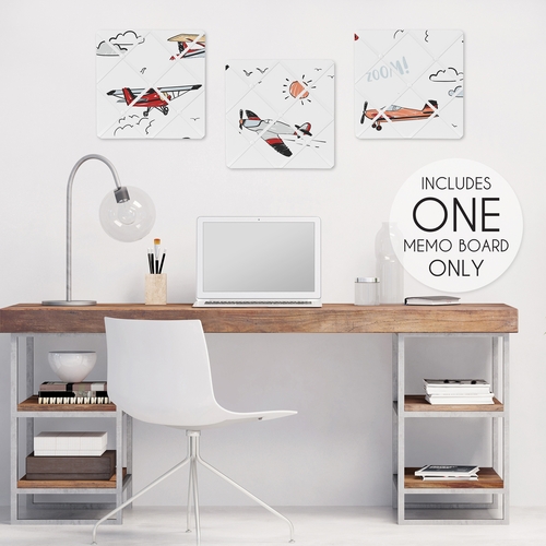 Airplane Red and Blue Collection Fabric Memo Board - alt image 1