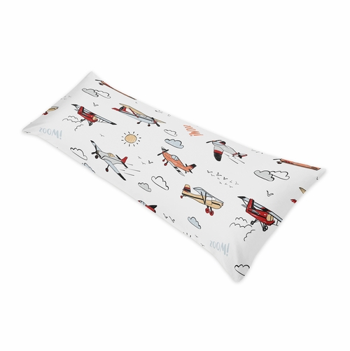 Airplane Red and Blue Collection Full Length Body Pillow Cover