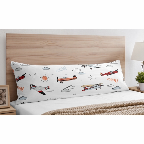 Airplane Red and Blue Collection Full Length Body Pillow Cover - alt image 1