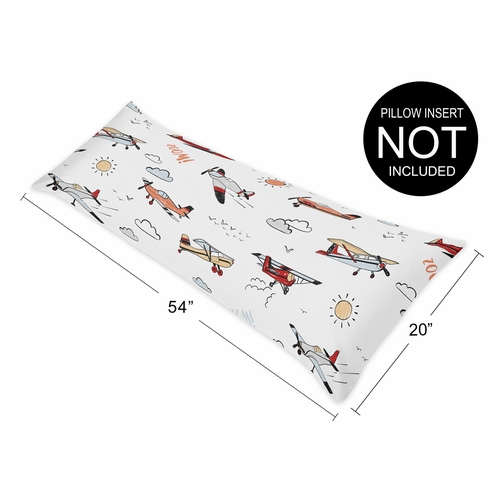 Airplane Red and Blue Collection Full Length Body Pillow Cover - alt image 3