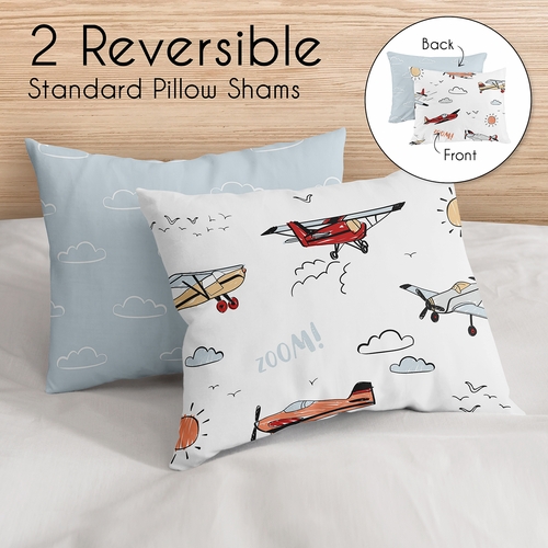 Airplane Red and Blue Collection Full/Queen Bedding - alt image 4