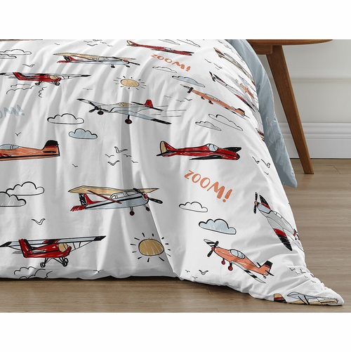Airplane Red and Blue Collection Full/Queen Bedding - alt image 5