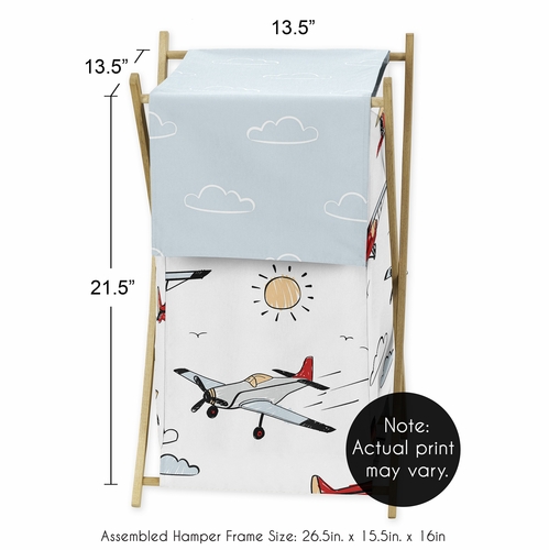 Airplane Red and Blue Collection Hamper - alt image 4