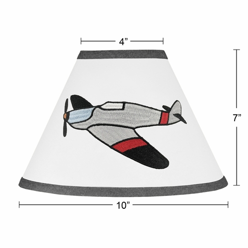 Airplane Red and Blue Collection Lamp Shade - alt image 2