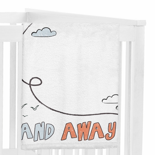 Airplane Red and Blue Collection Monthly Milestone Baby Blanket - alt image 2