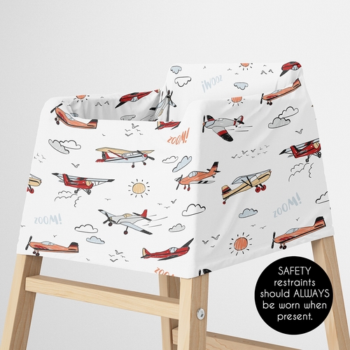 Airplane Red and Blue Collection Multi Use Baby Car Seat and Nursing Cover - alt image 4