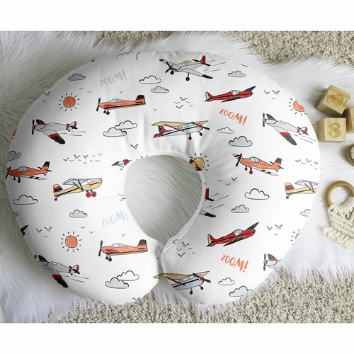 Airplane Red and Blue Collection Nursing Breastfeeding Pillow Cover