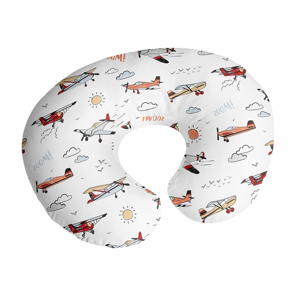 Halloween Nursing Pillow Cover - Pumpkin & Ghost Print, Stretchy Slipcover For Breastfeeding Pillows, Soft, Machine Washable